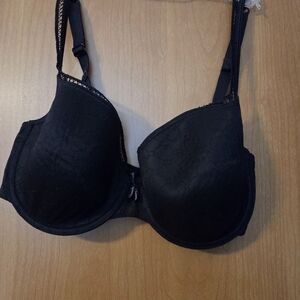 CHANTELLE Black Lace Contour T-Shirt Bra 34 DD